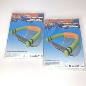 2PK Splash-N-Swim 18" Pool Noodle Chair Orange- NEW SEALED